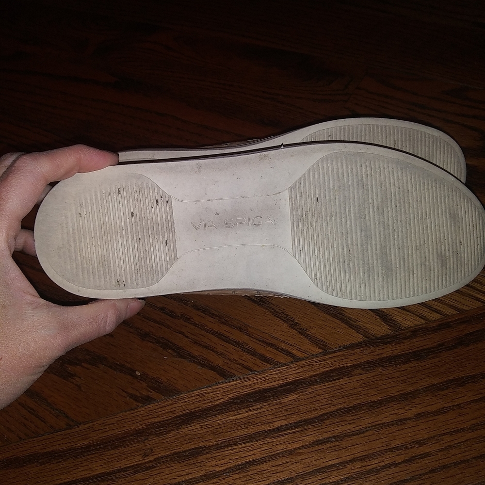 Via Spiga Gingi Tan Leather Slip On Sneakers - Picture 4 of 5